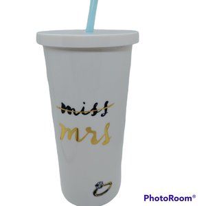 Kate Spade Miss to Mrs Acrylic Tumbler w/ Straw